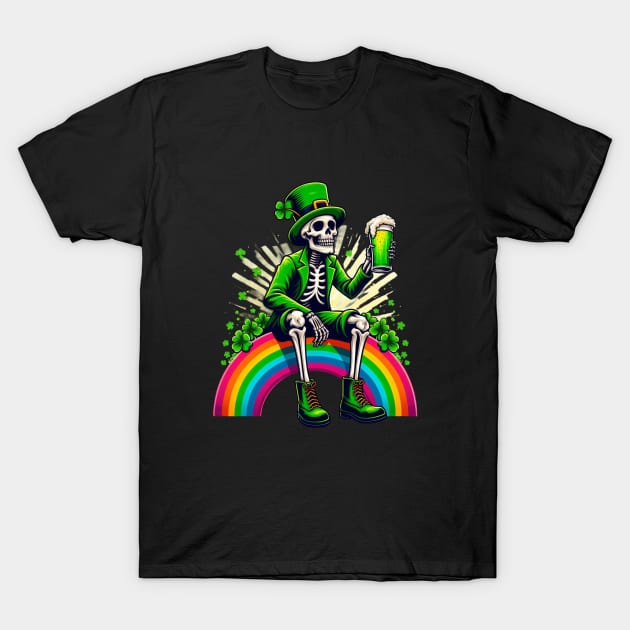 St Patricks Day 2024. Irish Skull Men T-Shirt by BukovskyART